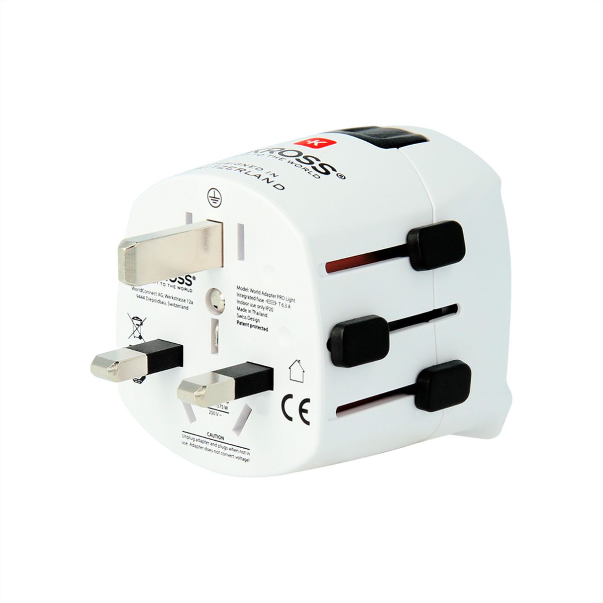 Skross PRO Pro Light White Retail Reiseadapter, Weltweit