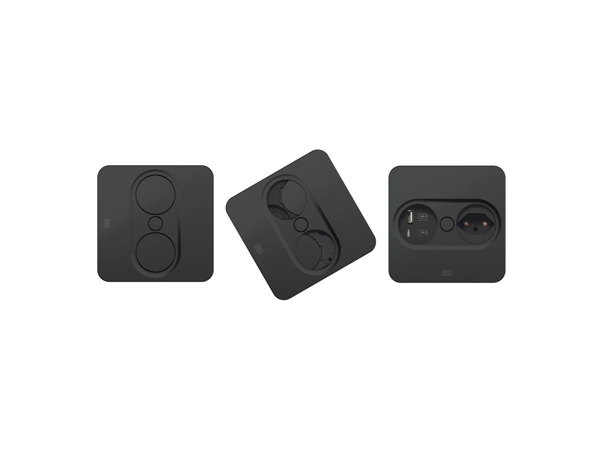 BACHMANN TWIST2 1xT13 Charger USB A/C, T12 Montagestecker