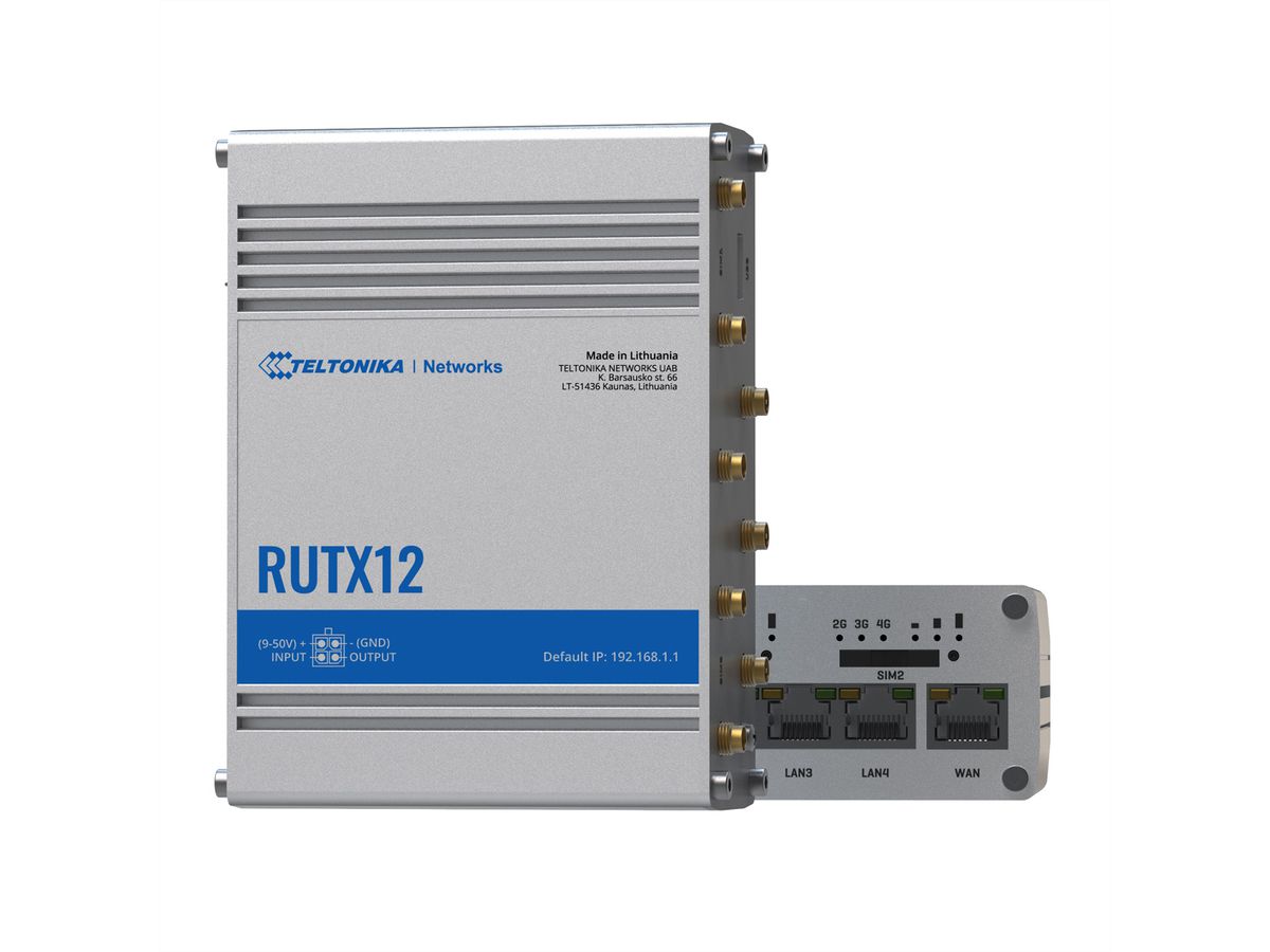 TELTONIKA RUTX12 Dual LTE CAT 6 Industrie Router