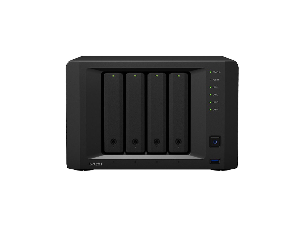 Synology DVA3221 Netzwerk-Videorekorder (NVR) Schwarz