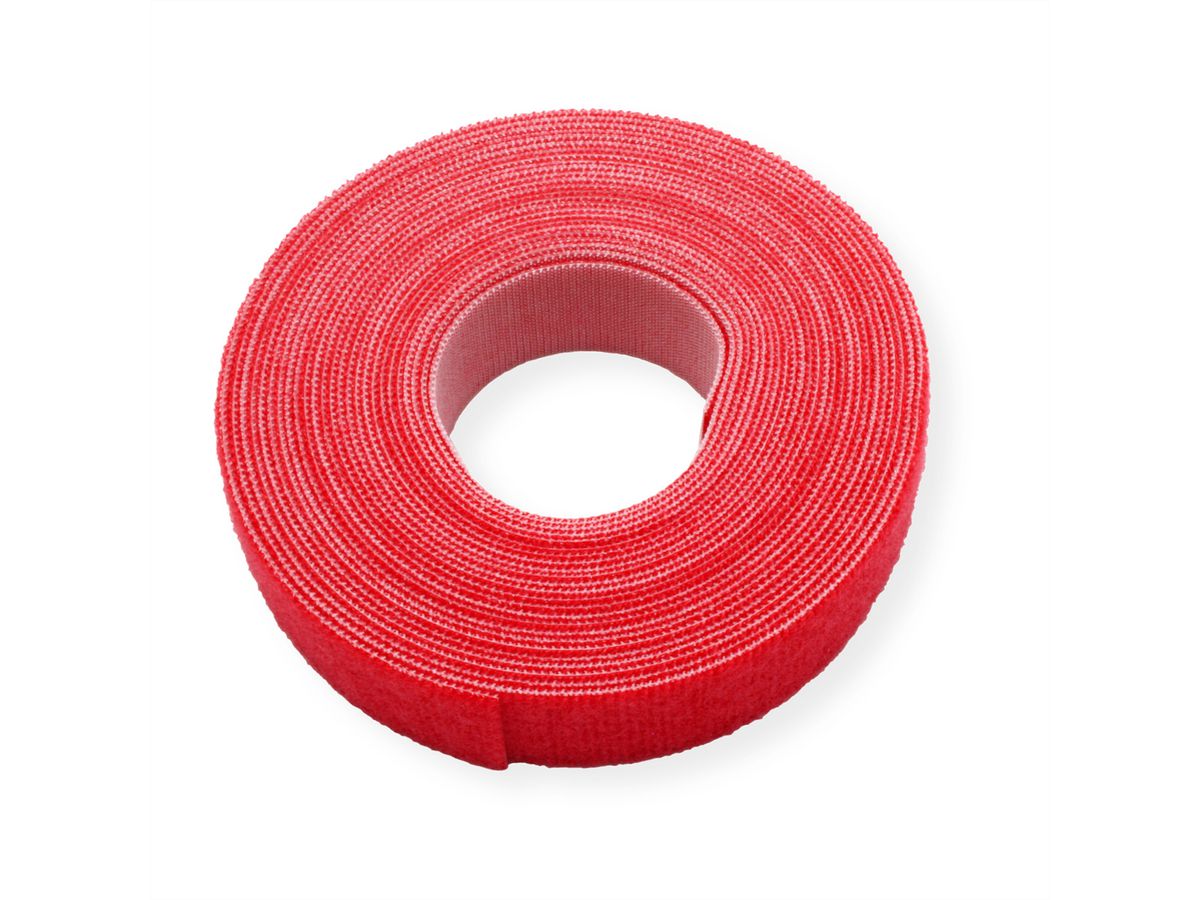 VELCRO® ONE-WRAP® Klettbandstreifen 20mm, unperforiert auf Rolle, rot, 25 m