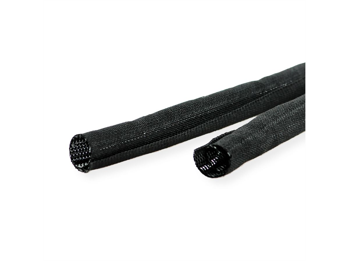VALUE Gewebeschlauch SNAP für Kabelbündelung, schwarz, 2,5 m