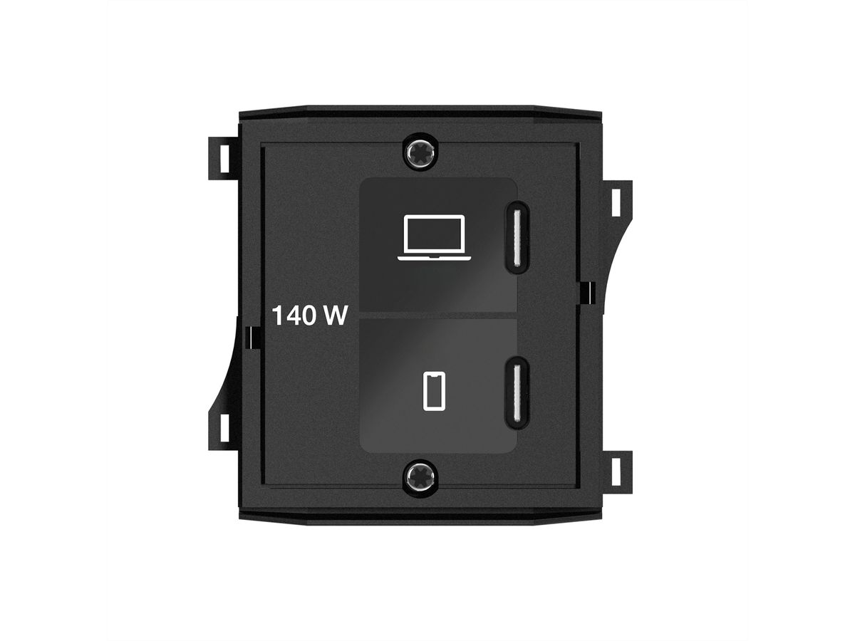 BACHMANN Custom Modul 1xUSB C/C 140W, SWISS T12 Bundle RAL9005