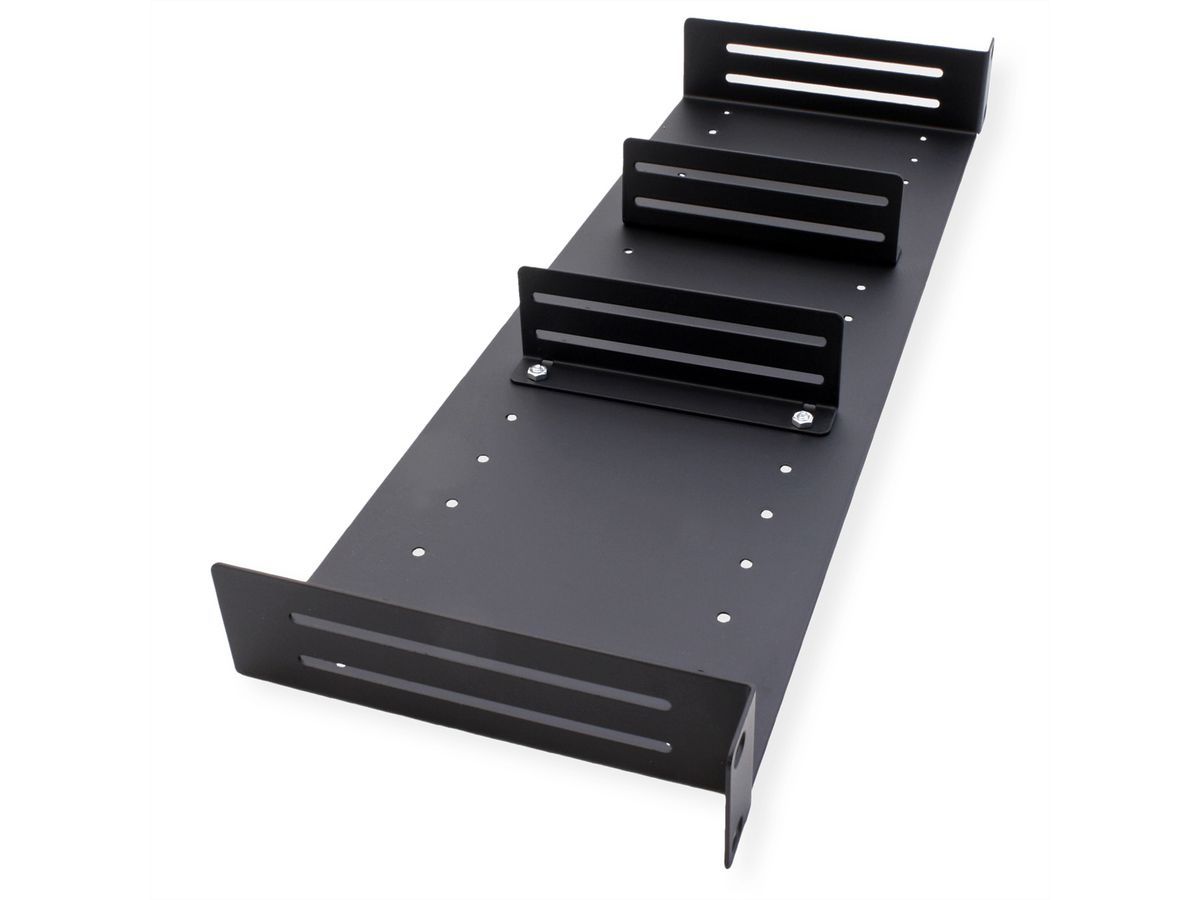 VALUE 19"-Fachboden mit 2 verstellbaren Teilern, 1 HE, schwarz