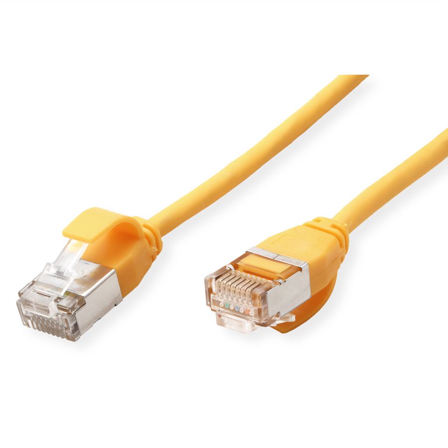ROLINE U/FTP DataCenter Patchkabel Cat.6A (Class EA), LSOH, slim, gelb, 0,15 m