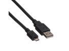 ROLINE USB 2.0 Kabel, USB A ST - Micro USB B ST, schwarz, 1,8 m