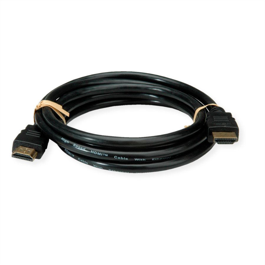 ROLINE RM 8K HDMI Ultra HD Kabel mit Ethernet, ST/ST, schwarz, 3 m