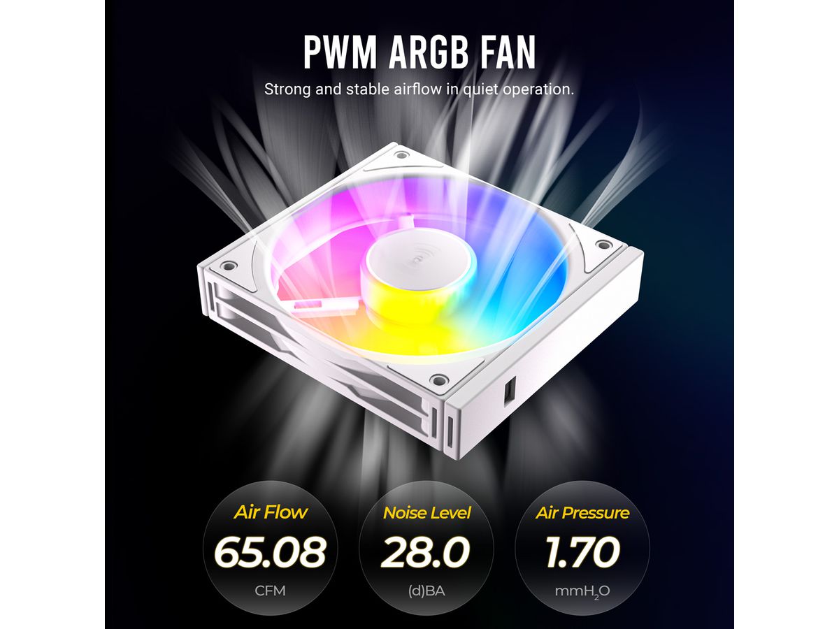 ANTEC C120 ARGB Fan PC Gehäuselüfter 120mm 3er Pack, schwarz