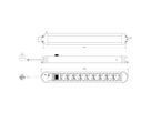 BACHMANN PRIMO Steckdosenleiste 9x Schutzkontakt, Aluminium, mit Schalter, 1,75 m