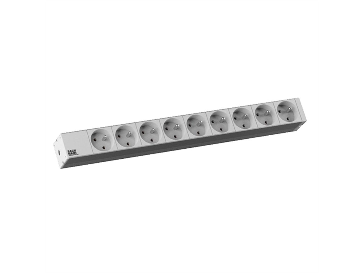 BACHMANN 19"-Steckdosenleiste 1HE 9xUTE, 2 m