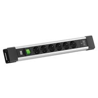 BACHMANN CONNECTUS 6xUTE 1xSchalter, 1xUSB C/C 65W L=2,0m CEE7/7 grau