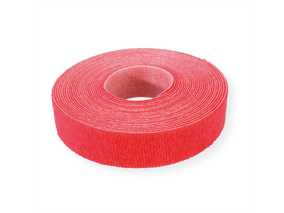 VELCRO® ONE-WRAP® Klettbandstreifen 20mm, unperforiert auf Rolle, rot, 25 m