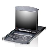ATEN KL1508AN KVM-Switch, 48cm TFT, VGA, PS/2-USB über Kat 5, 8 Port, UK-Layout