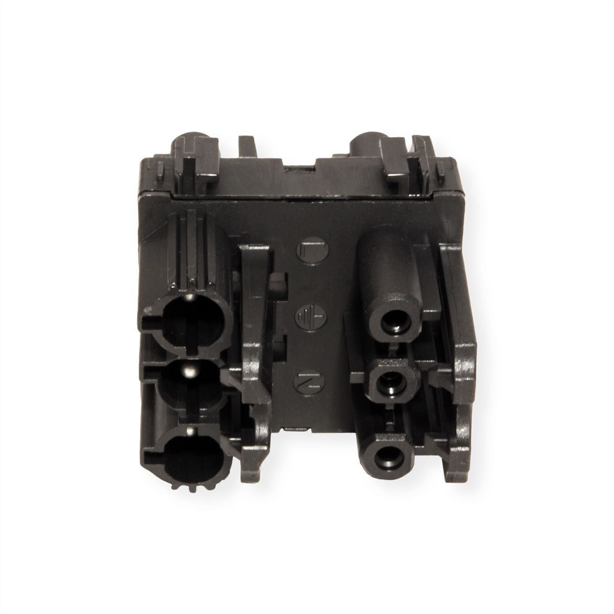 BACHMANN Verteilerblock WIELAND GST18 1xIn/3xOut mit Verriegelungslaschen, schwarz