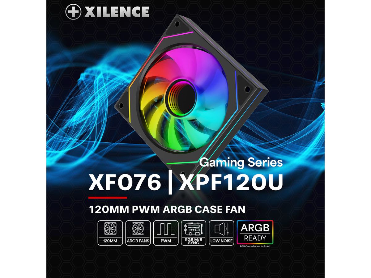 XILENCE XF076 Gehäuselüfter, mit Infinity-Mirror-Design