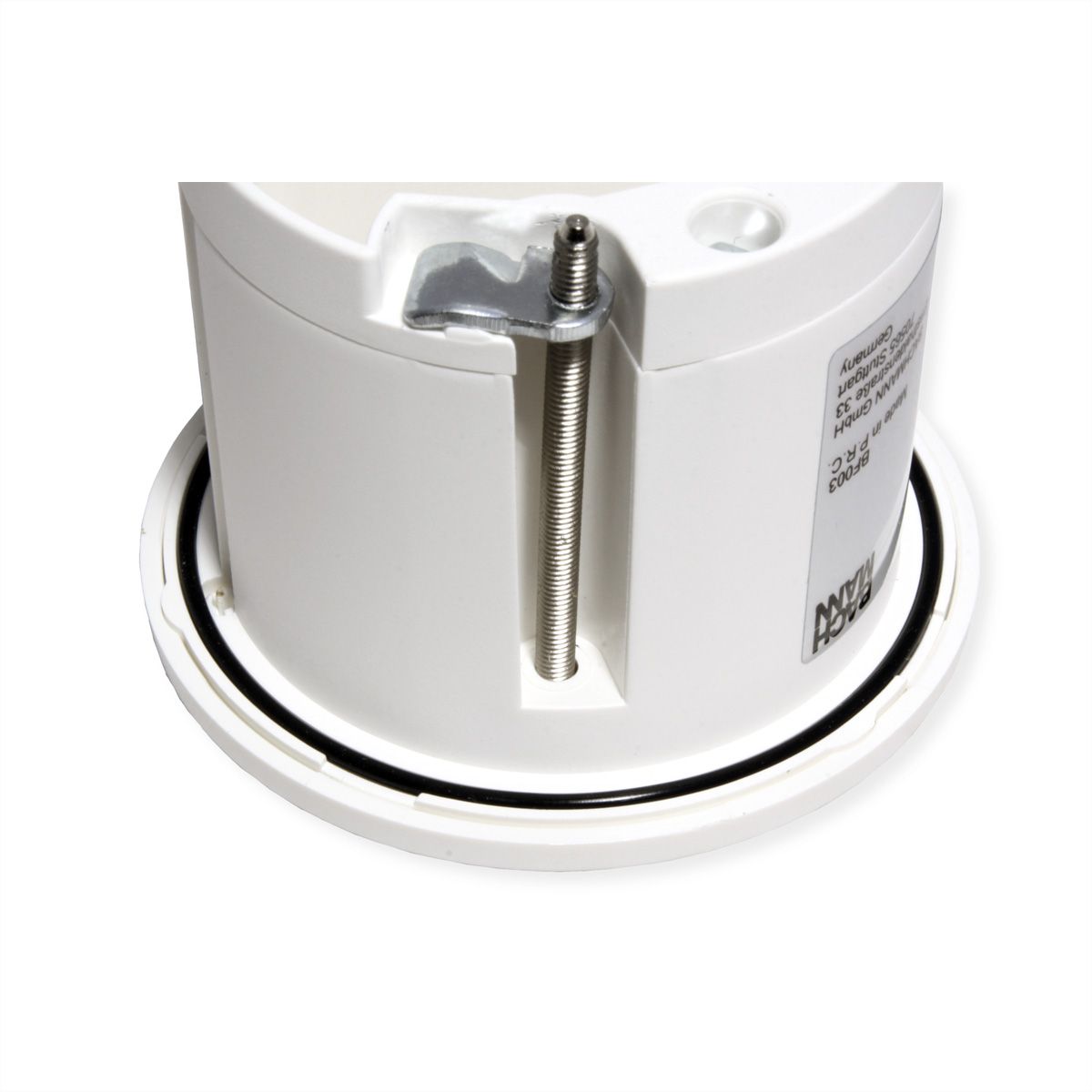 BACHMANN PIX 1xCM RAL9010 Zierring in Edelstahl-Optik