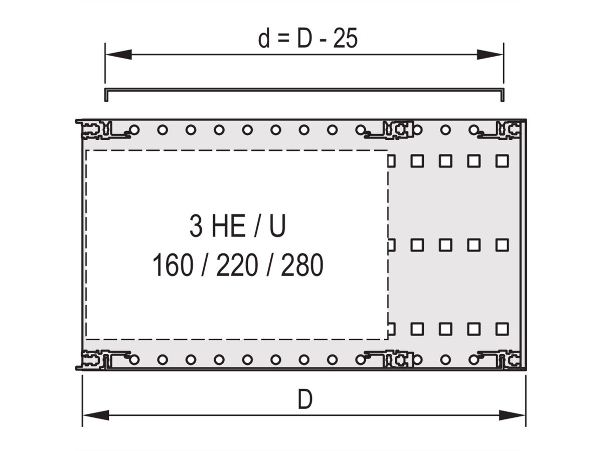 SCHROFF Abdeckblech, universal für spezielle Leiterkartentiefen - ABDECKBLECH EMC 84TE 415T 2ST