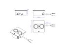 BACHMANN TWIST 2 1xUTE 1xUSB A/C 22W 2,0m AEH RAL9010 30GE eckig