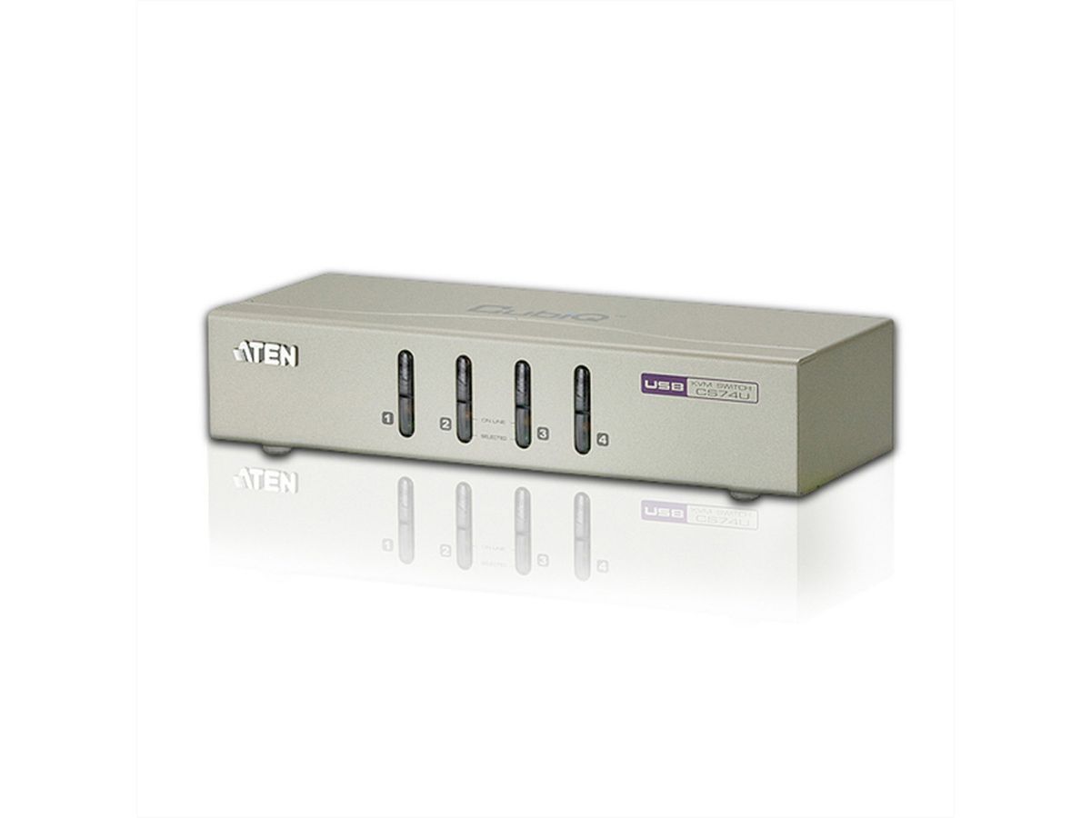 ATEN CS74U 4 Port USB-KVM-Switch, Audio