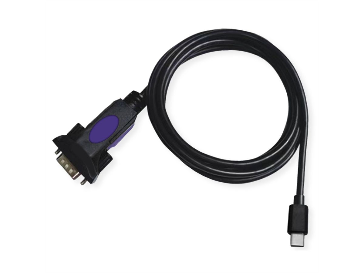 ROLINE Konverter-Kabel USB-C - seriell, FTDI Chipset, 1,8 m