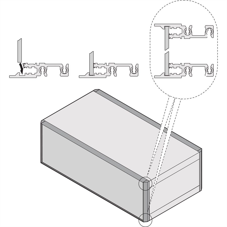 SCHROFF EMV-Frontplatte/ -Rückwand, gesteckt, geschirmt - U-FRONTPL.EMC 2HE 42TE