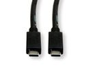ROLINE GREEN USB 3.2 Gen 2 Kabel, Emark, C-C, ST/ST, 10Gbit/s, 100W, schwarz, 1 m