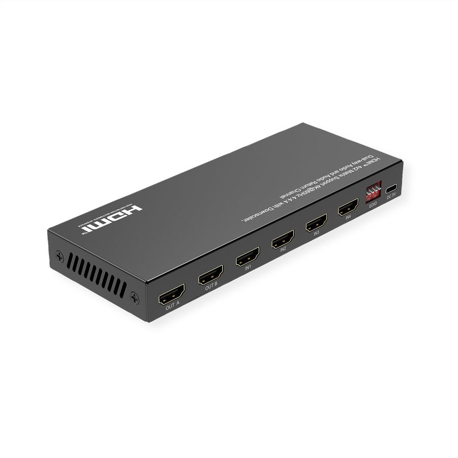 VALUE 4K HDMI Matrix Switch, 4 x 2, mit Fernbedienung
