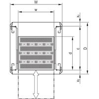 SCHROFF 19''-Fachboden ausziehbar - 19"FA AUS 2HE C=400 RED 7021