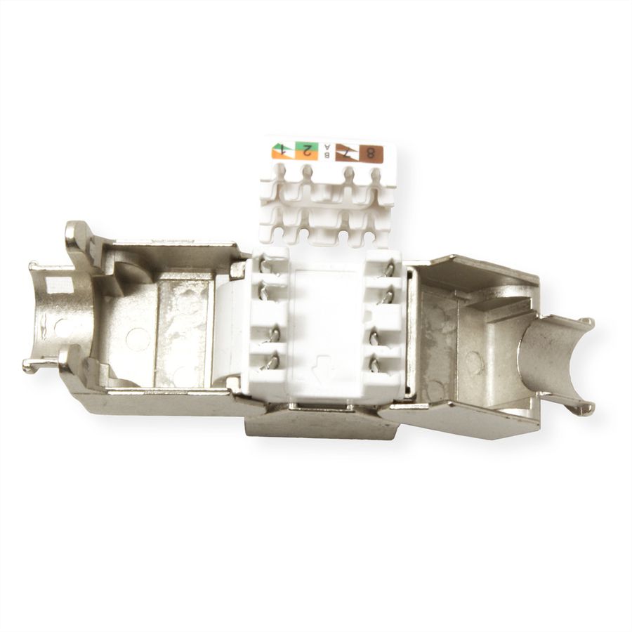 VALUE Cat.6A (Class EA) Keystone, RJ-45, geschirmt, werkzeuglos, SLIM