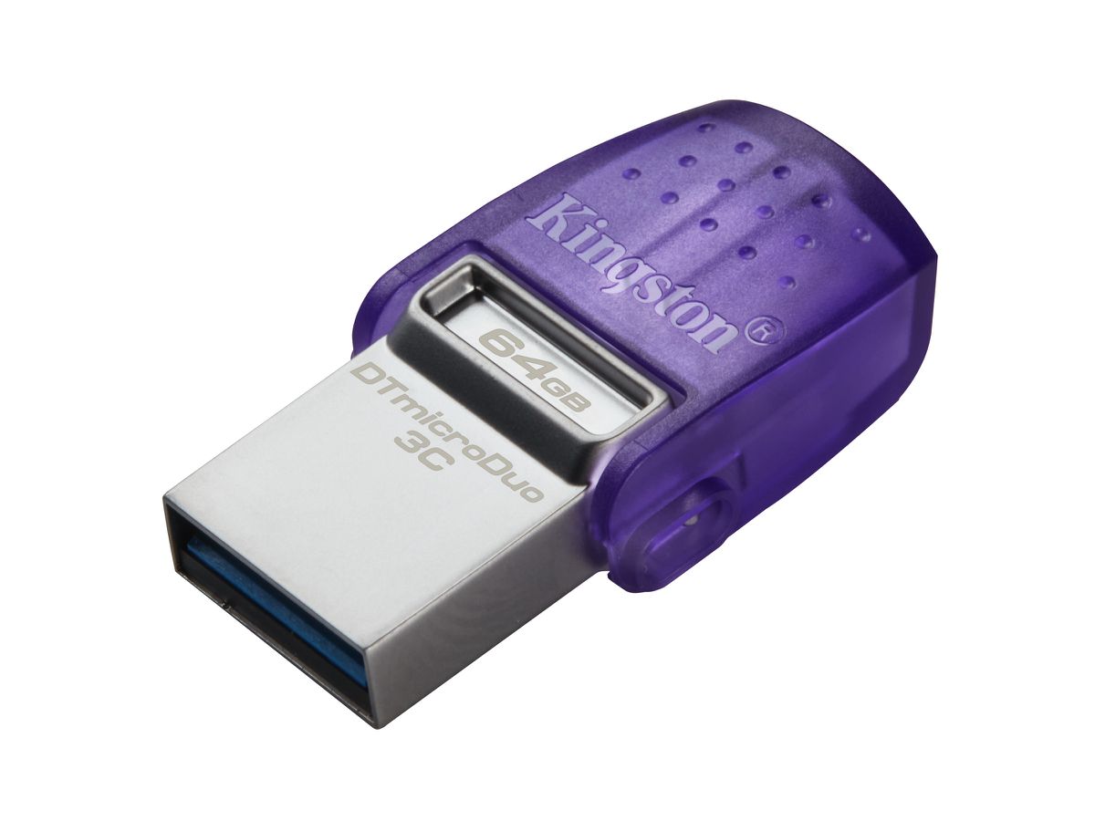 Kingston Technology DataTraveler 64GB microDuo 3C 200MB/s dual USB-A + USB-C