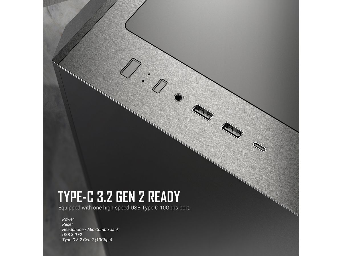 ANTEC Performance P7S Mid Tower ATX M-ATX ITX PC Gehäuse, silberfarben