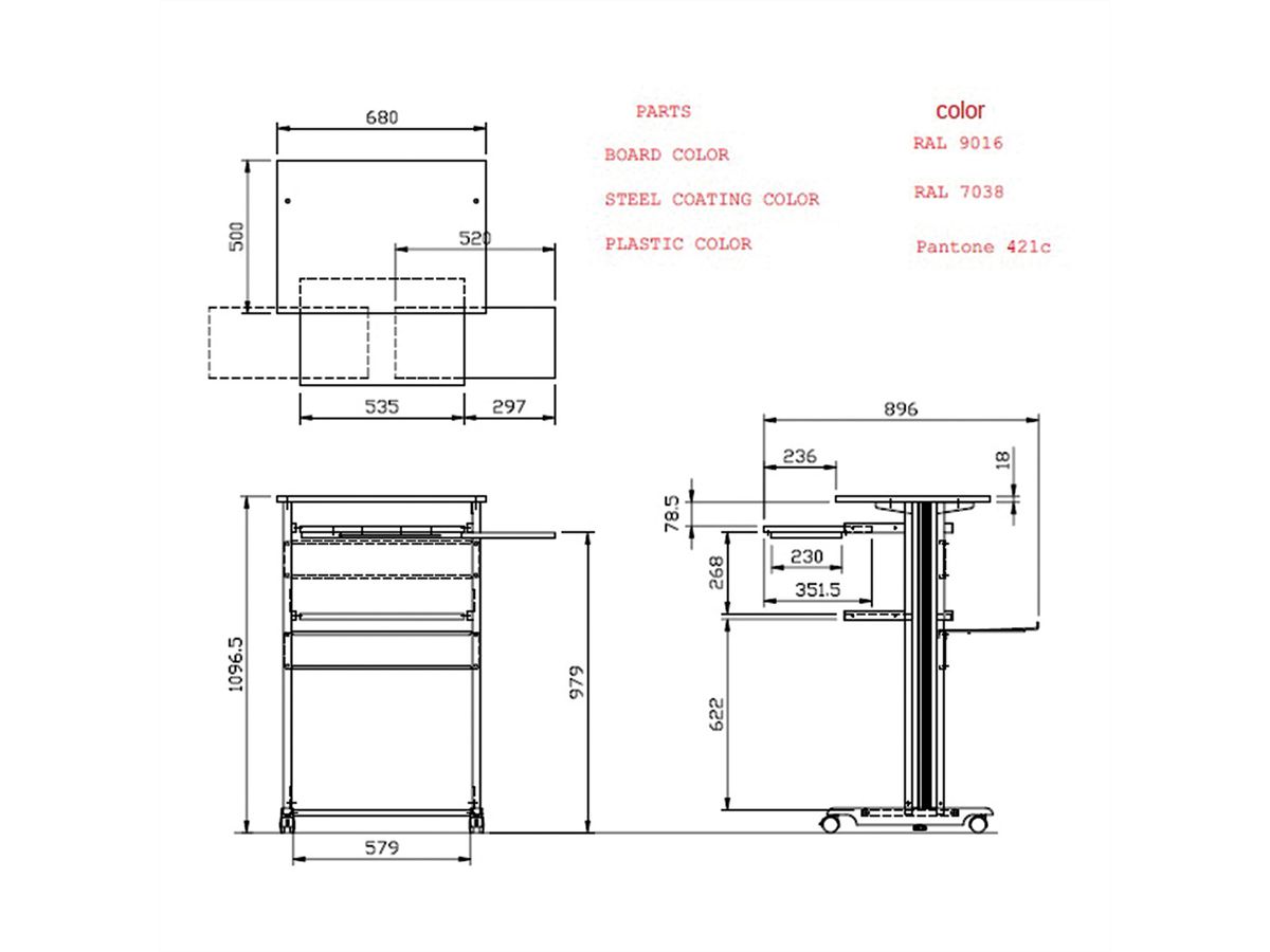 ROLINE PC-Steh-Arbeitsplatz