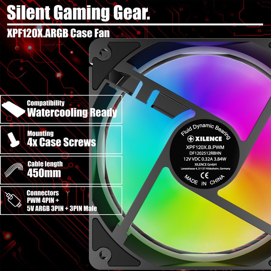 XILENCE Performance X XF083, 120mm ARGB LED Lüfter