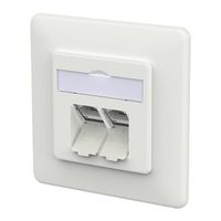 METZ CONNECT E-DAT C6A LSA++ Dose, 2 Port, UP, verkehrsweiß