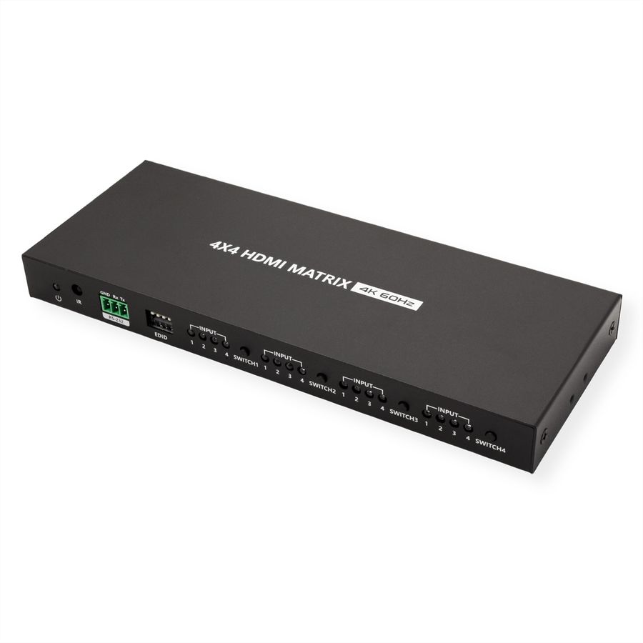 VALUE 4K HDMI Matrix Switch, 4 x 4, mit Fernbedienung