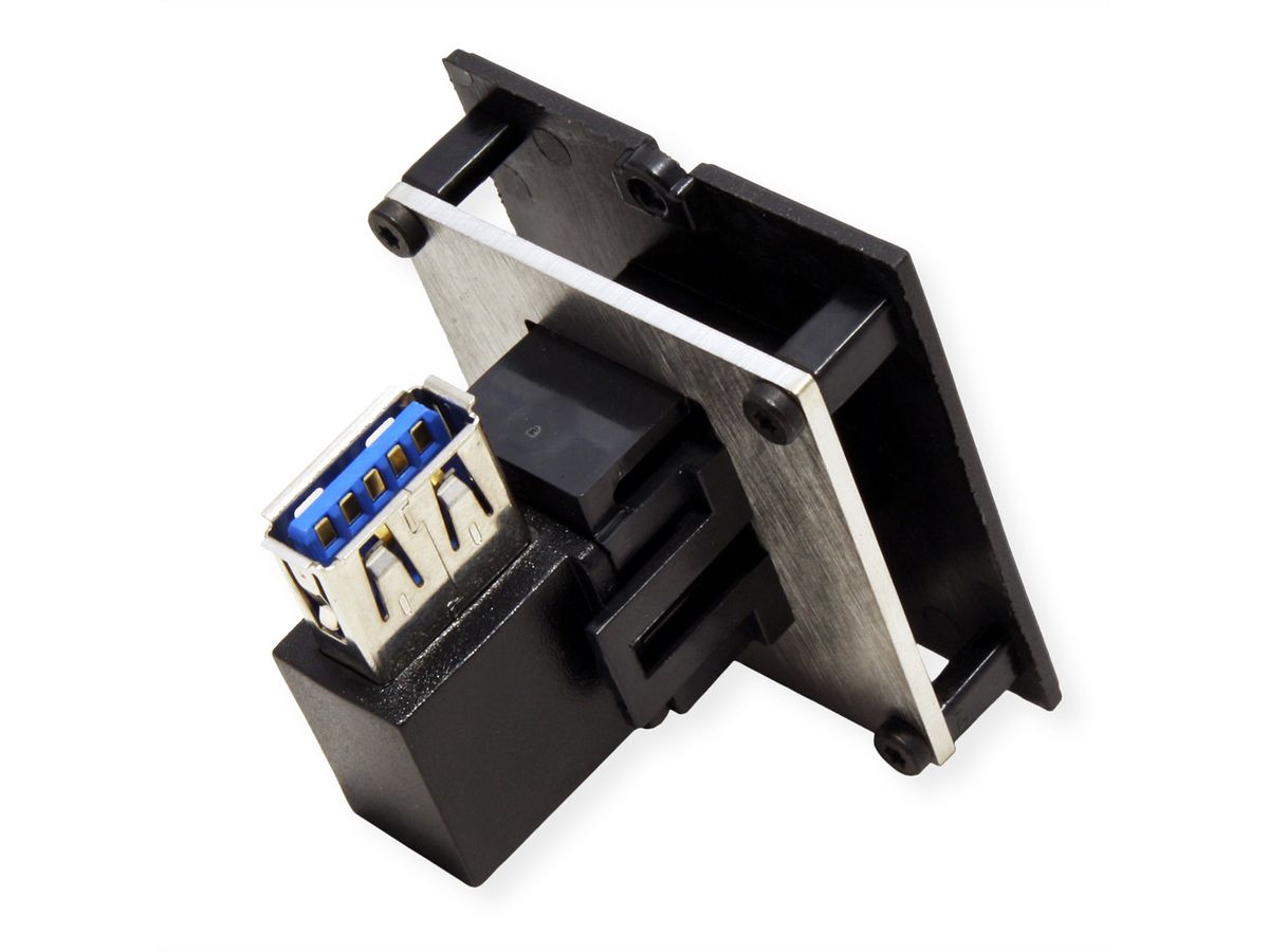BACHMANN Rahmen 1xUSB 3.0, 90° Abgang seitlich