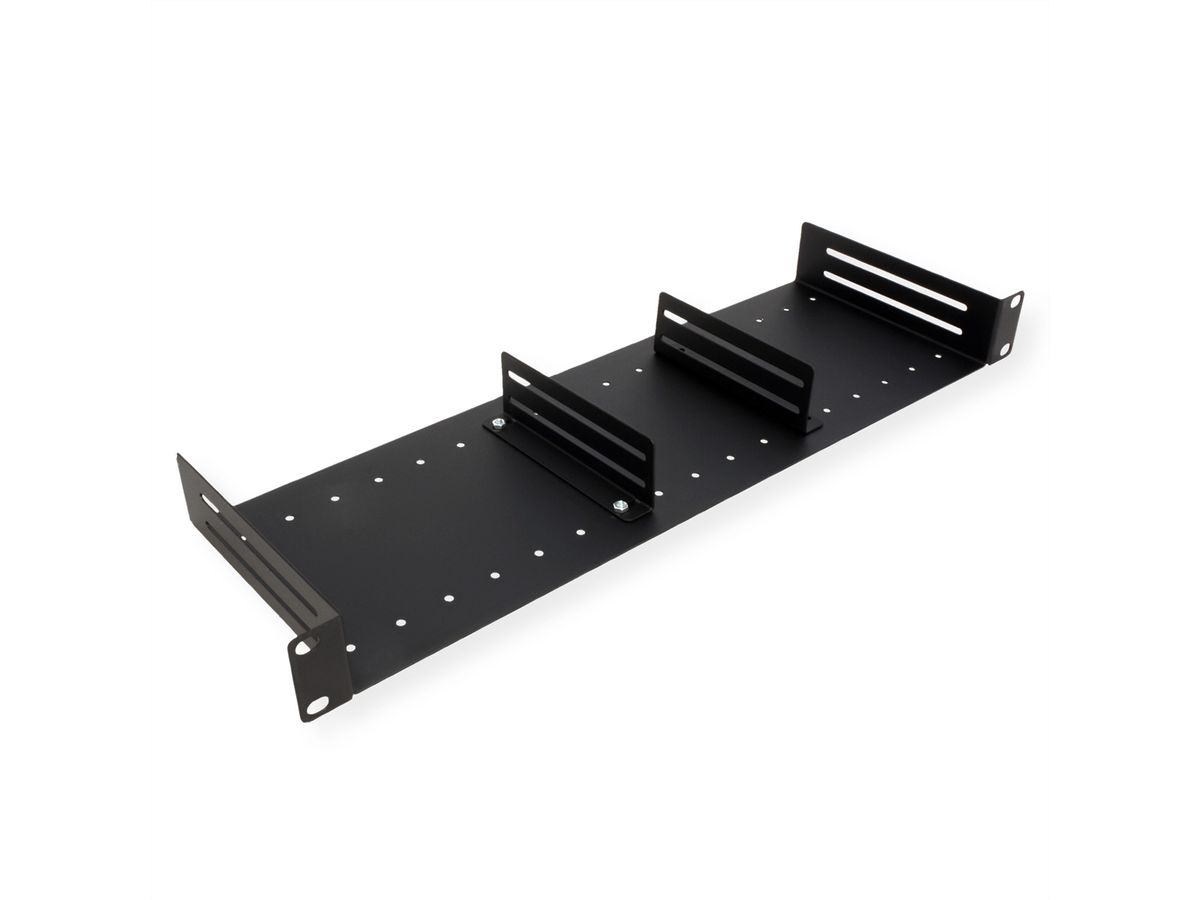 VALUE 19"-Fachboden mit 2 verstellbaren Teilern, 1 HE, schwarz