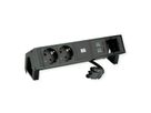 BACHMANN DESK2 2xSchutzkontakt USB A&C, USB Charger 22W 1xABD 0,2m GST18 Schwarz