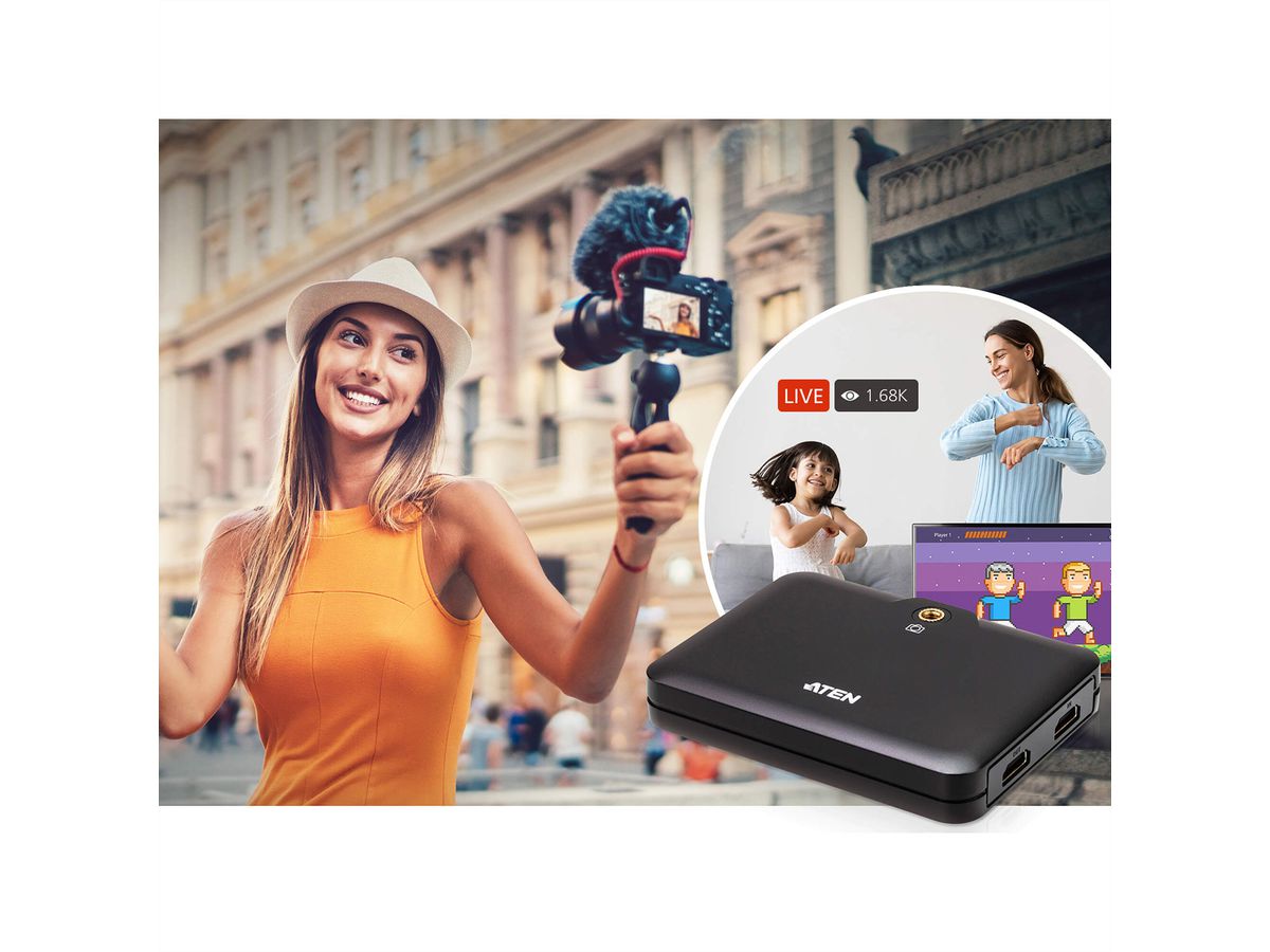 ATEN UC3021 CAMLIVE Plus HDMI auf USB-C UVC Videoerfassung mit PD