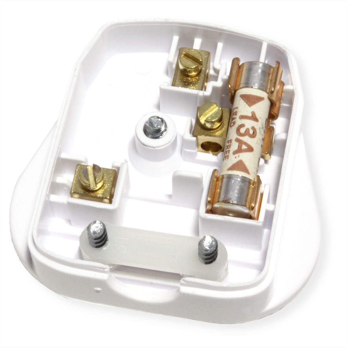 BACHMANN Schutzkontaktstecker, England UK 13A / 250V weiß, 13A Fuse