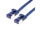 VALUE Patchkabel Kat.6A (Class EA) FTP, extra-flach, blau, 1 m