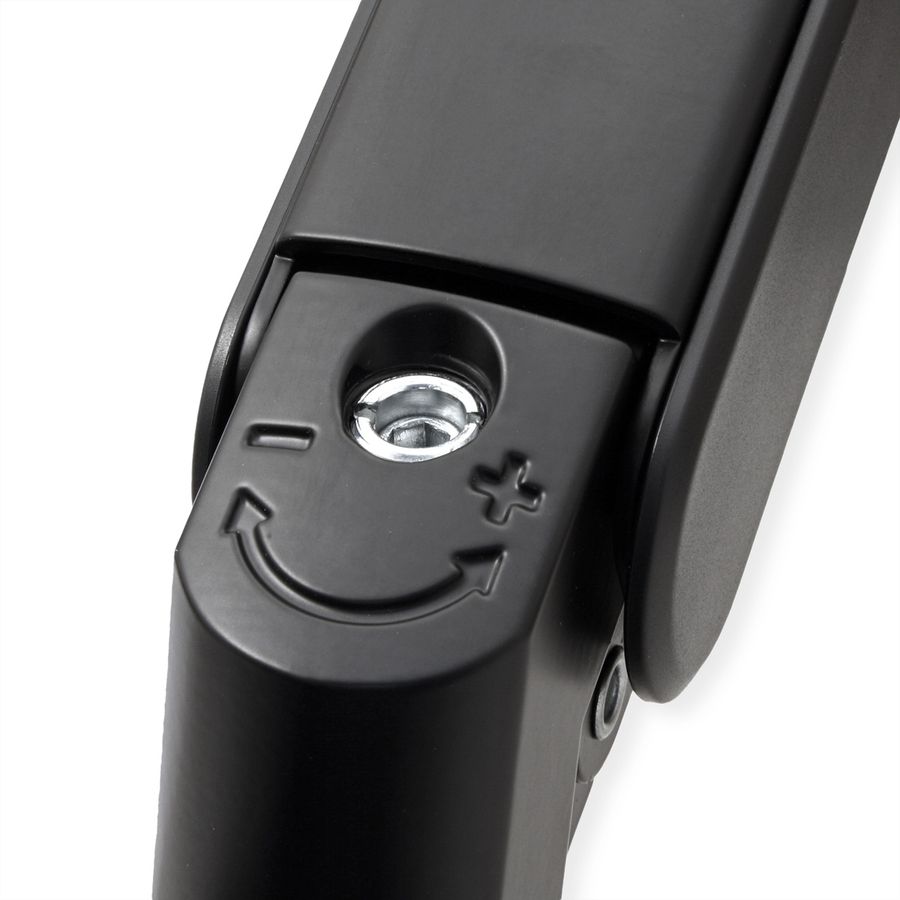 ROLINE Schwerlast-LCD-Arm, Trägerstange, 4 Gelenke, Tischmontage, bis 27 kg, schwarz