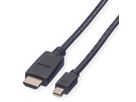 VALUE Mini DisplayPort Kabel, Mini DP-HDTV, ST/ST, schwarz, 1 m