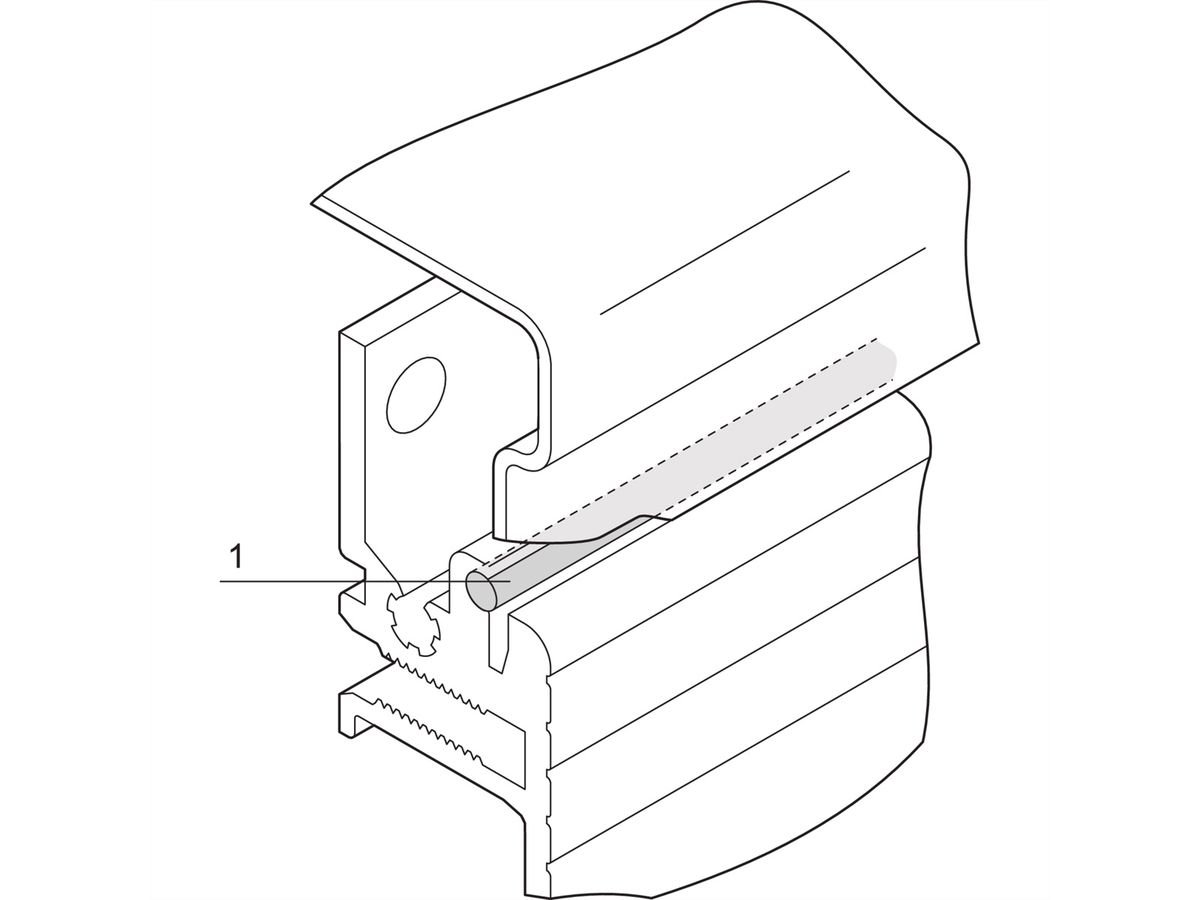 SCHROFF EMV-Seitenwanddichtung - HF-DICHTSCHNUR DRM=2,4 2,1MT