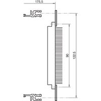 SCHROFF Lochschiene für Steckverbinder nach EN 60603-2 (DIN 41612) - LOCHSCH.40HP F DIN41612 4ST