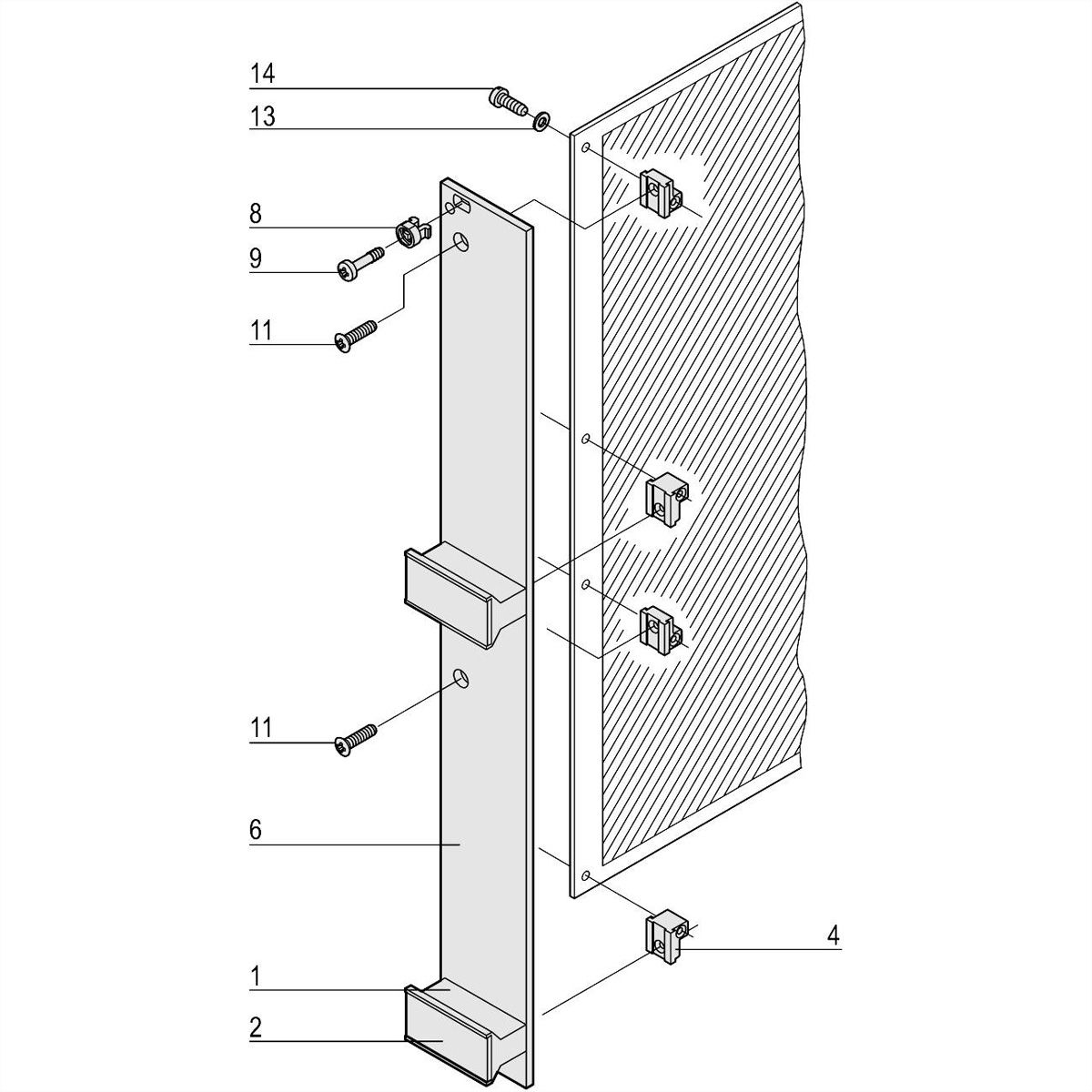 SCHROFF Steckbaugruppe mit starrem Griff in Trapezform - STECKBAUGRUPPE 6HE 6TE EL/C