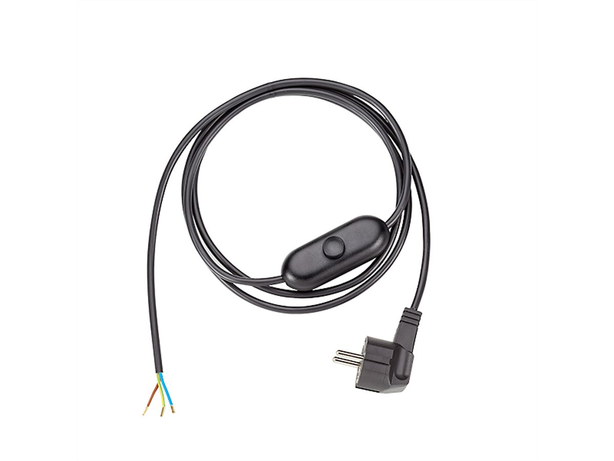 BACHMANN Zw.Schalter - Zuleitung  2m, H03VV-F 3G0,75 schwarz unverpackt