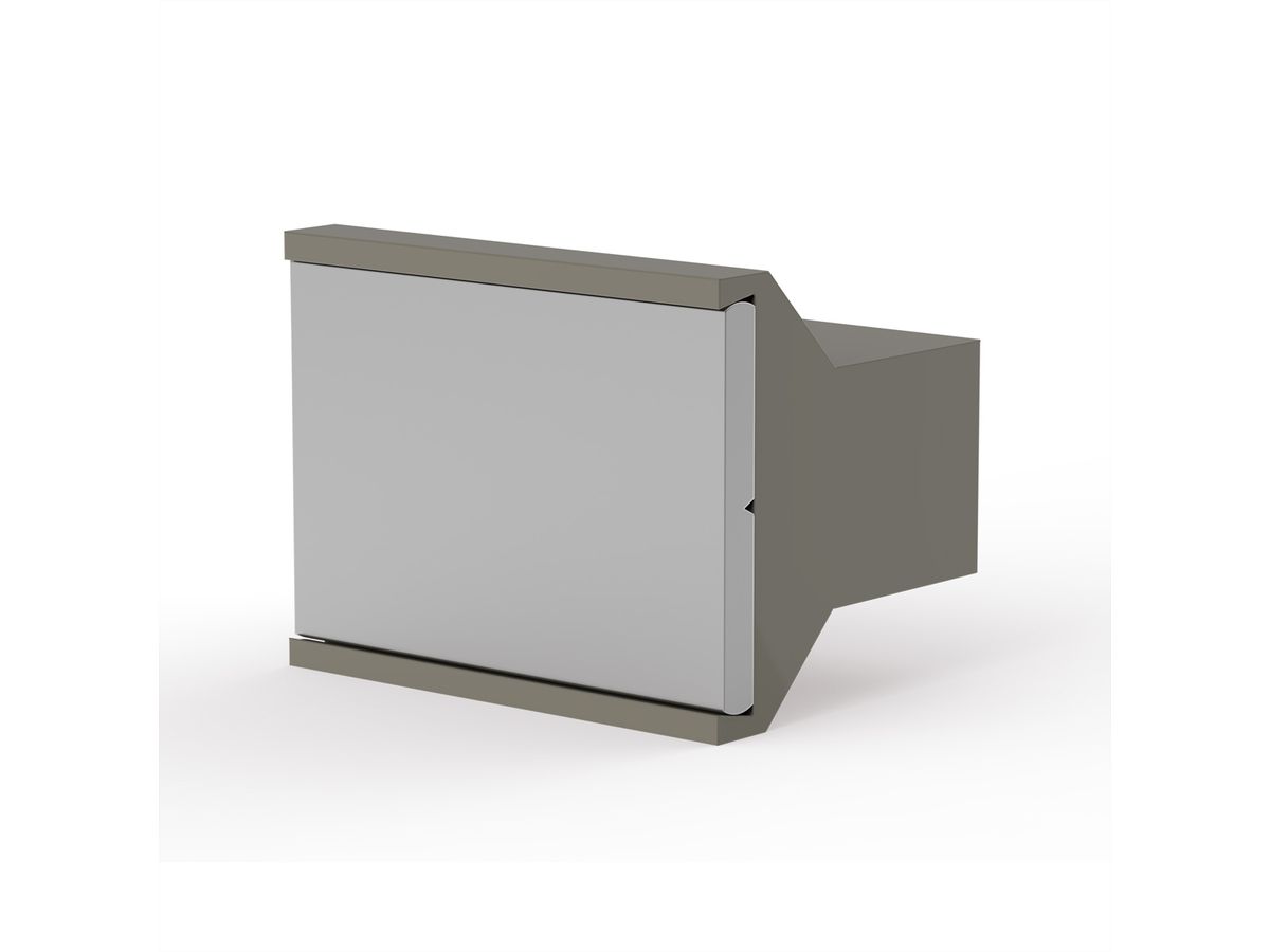 SCHROFF Griff in Trapezform, grau (ohne Aushebefunktion) - KUNSTSTOFFGRIFF 4TE GRAU