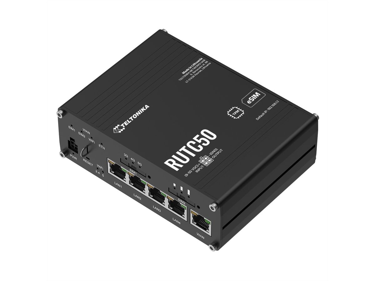 TELTONIKA RUTC50 WI-FI 6 5G Router eSIM
