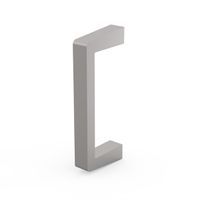 SCHROFF Frontgriff, einteilig, Breite 7 mm - FRONTGRIFF ALU 98MM ELOXIERT